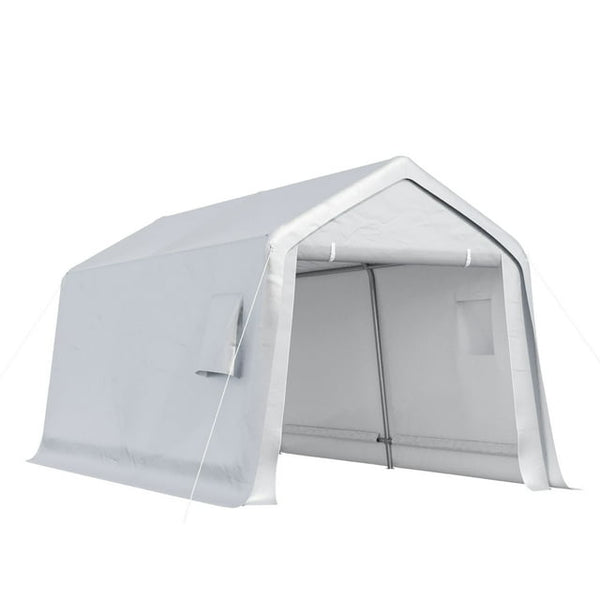 Hommow 8'x14' Portable Outdoor Storage Shelter, Heavy Duty Carport, Garage Tent Canopy for Motorcycle, Firewood