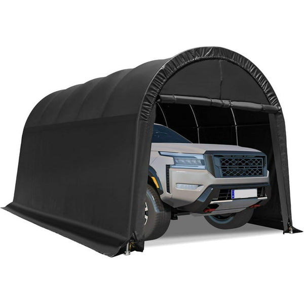 Hommow Portable Garage, 10' x 20' x 9.8' Heavy Duty Carport with All-Steel Metal Frame, Anti-Snow Storage Tent, Outdoor Tool Shed Canopy