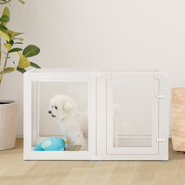 PXZEE 6/8/10 Panel Pet Playpen With Door, Easy Assembly Dog Playpen for Cats, Dogs, Rabbits and Other Small Animals