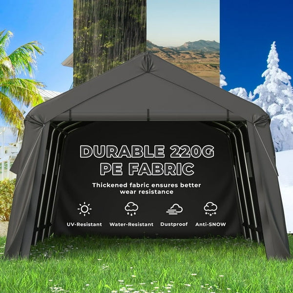 Hommow 13'x20' Portable Outdoor Storage Shelter, Heavy Duty Carport, Garage Tent Canopy for Motorcycle, Firewood