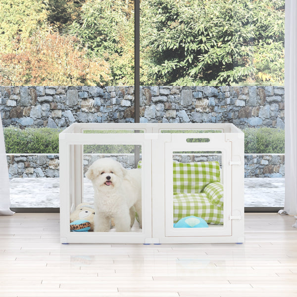 PXZEE 6/8/10 Panel Pet Playpen With Door, Easy Assembly Dog Playpen for Cats, Dogs, Rabbits and Other Small Animals