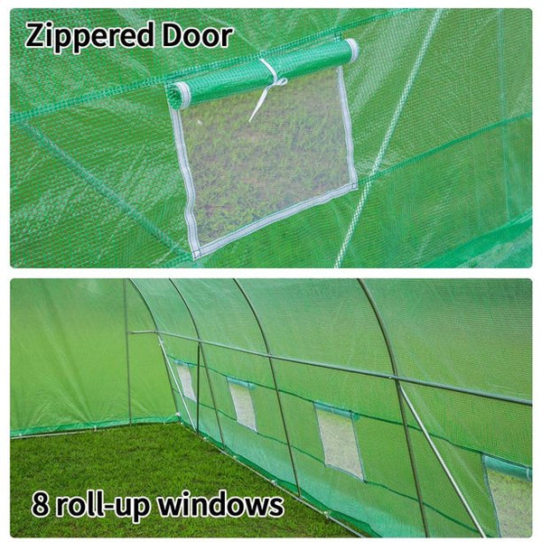 Erommy 26' x 10' x 7' Greenhouse Large Gardening Plant Hot House Portable Walking in Tunnel Tent