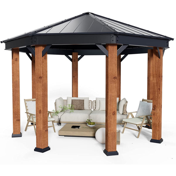 Yoleny 12' x 16' Hardtop Gazebo - Thumbnail 3