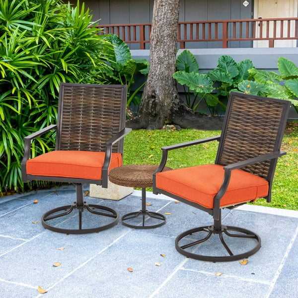 Erinnyees Cast Aluminum Outdoor Patio Dining Chair - Set of 2, Blue