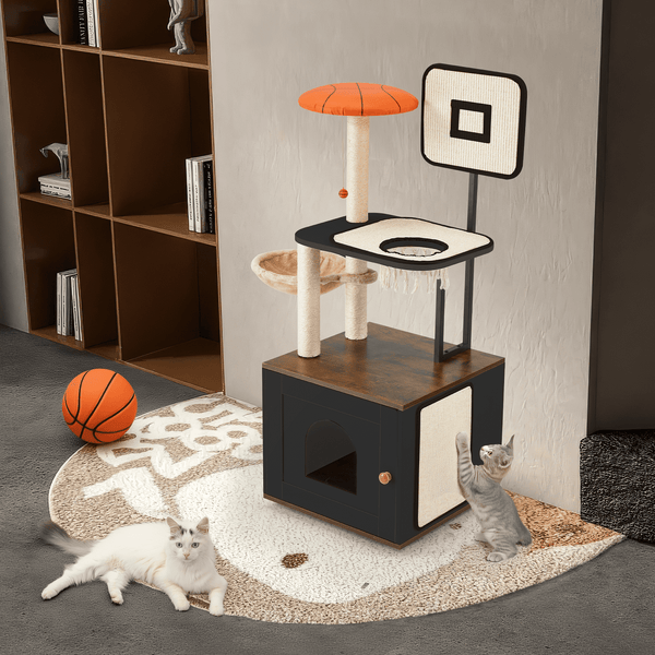 PXZEE 50" Cat Tree with Litter Box Enclosure