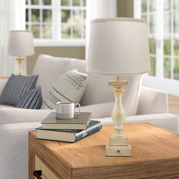Hommow Table lamp Set of 2,Nightstand Lamps 3-Way Dimmable with 2 USB Charging Portsfor Living Room Bedroom