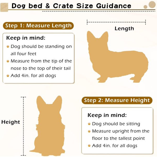 EROMMY Wooden Dog Bed Frame, Dog Kennel Furniture Waterproof, Dog Bed Stand for Large/Extra-Large Dogs