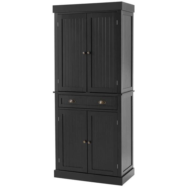 Erommy Kitchen Pantry, 72” Freestanding Storage Cabinets ,black