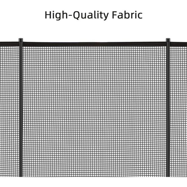 Mellcom Swimming Pool Fencing, In-Ground Removable Metal Child Barrier (8 Pack 4' x 12' )