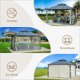 Yoleny 12' x 14' Hardtop Gazebo with Curtains and Netting - Metal Gazebo Aluminum Composite Double Roof for Patio, Backyard, and Lawn