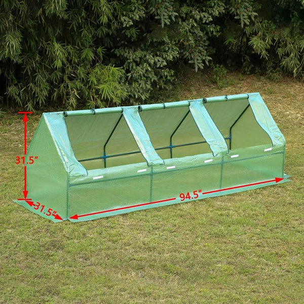 Erommy Portable Mini Greenhouse Outdoor Green Plant Hot House，Green
