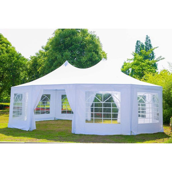Yoleny 26*19 Ft Party Tent Gazebo Pavilion Adjustable Removable Sidewalls Shelter For Wedding, Garden