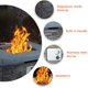 Yoleny 32" Gas Fire Pit Table, Outdoor Fire Pits, Auto-Ignition Fire Table 50000 BTU with Waterproof Cover and Lava Rocks, CSA Approved, for Patio, Backyard, Garden