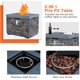 Yoleny 32" Gas Fire Pit Table, Outdoor Fire Pits, Auto-Ignition Fire Table 50000 BTU with Waterproof Cover and Lava Rocks, CSA Approved, for Patio, Backyard, Garden