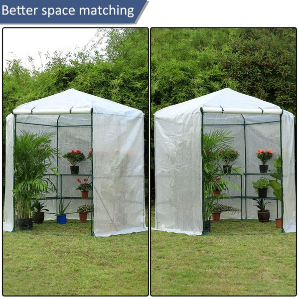 Erommy 7.5FT Portable Greenhouse Walk-in Green House Kit,Plant Hot House for Outdoor