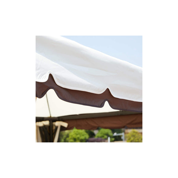 EROMMY 10’ x 12’ Outdoor Gazebo Canopy, Aluminum Frame Soft Top Outdoor Patio Gazebo with Polyester Curtains and Air Venting Screens (026Cream)