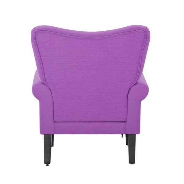 Mellcom Mid Century Wingback Arm Chair,High Back Accent Chair,Purple