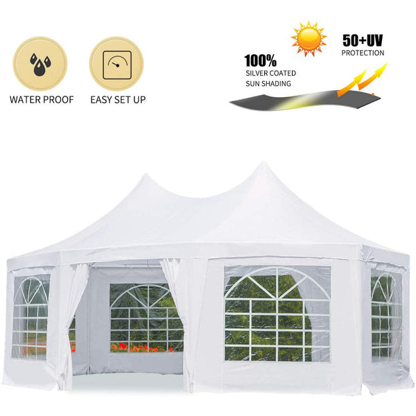 Erommy 20x15ft Gazebo BBQ Pavilion Removable Outdoor Wedding Party Tent