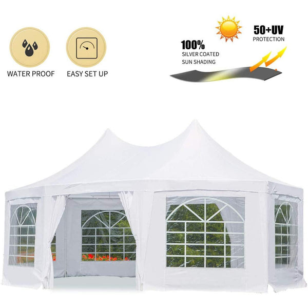 Erommy 20x15ft Gazebo BBQ Pavilion Removable Outdoor Wedding Party Tent