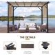Yoleny 10' x 10' Outdoor Pergola, Gazebos for Patio, Outdoor Patio Steel Frame Pergola with Shade Canopy for Patio, Garden, Deck