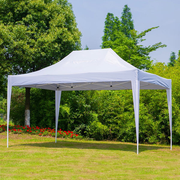 Erommy Outdoor 10x15 ft Pop up Canopy Party Tent Heavy Duty Gazebos for Events, White
