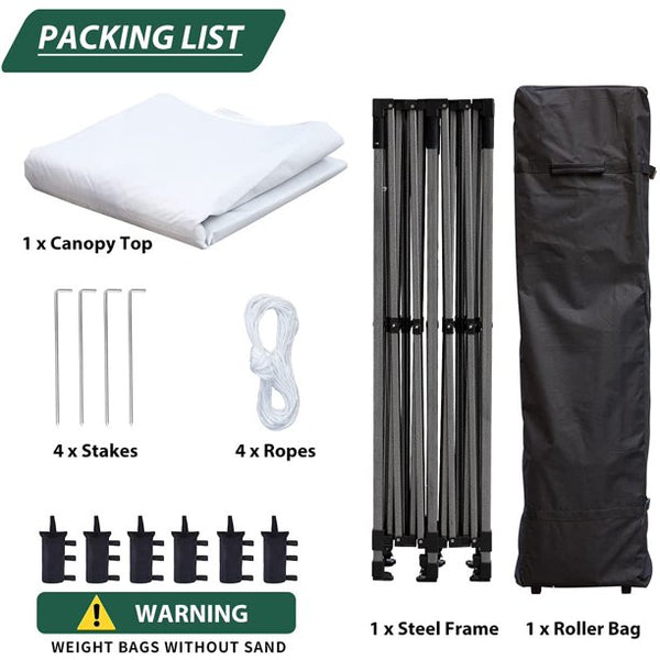 Yoleny 10' x 20' Pop Up Canopy Tent, Commercial Instant Canopy with Roller Bag, Outdoor Canopies for Festival, Event