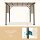 Yoleny 10' x 10' Outdoor Pergola, Gazebos for Patio, Outdoor Patio Steel Frame Pergola with Shade Canopy for Patio, Garden, Deck