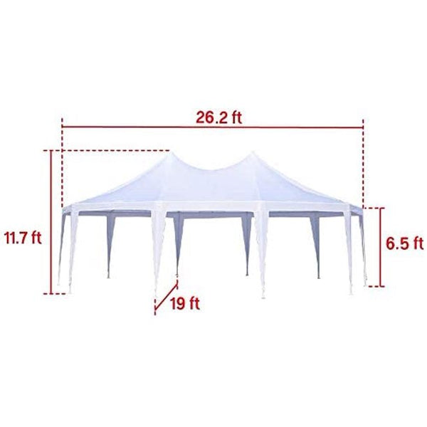 Mellcom 26x19ft Party Tent Gazebo with Removable Sidewalls, Heavy Duty Canopy Tent for Wedding, Camping and BBQ