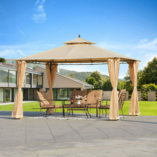 Yoleny 10x12 FT Canopy with Vented Soft Top Outdoor Gazebo