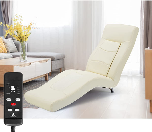 Yoleny Electric Massage Recliner Chair Chaise Longue Massage Chair, White