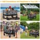 Yoleny Folding Wagon Cart 180 Pound Capacity, Outdoor Garden Cart Foldable Wagon for Travel, Shopping, Camping, Gray