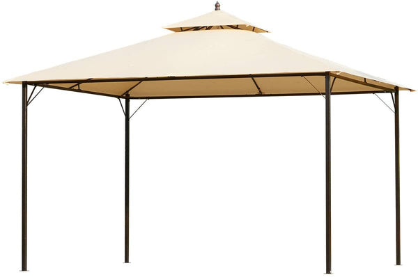 YOLENY 10x12 FT Canopy Gazebo Outdoor Steel Frame Gazebo with Vented Soft Top for Backyard,Patio,Party,Event