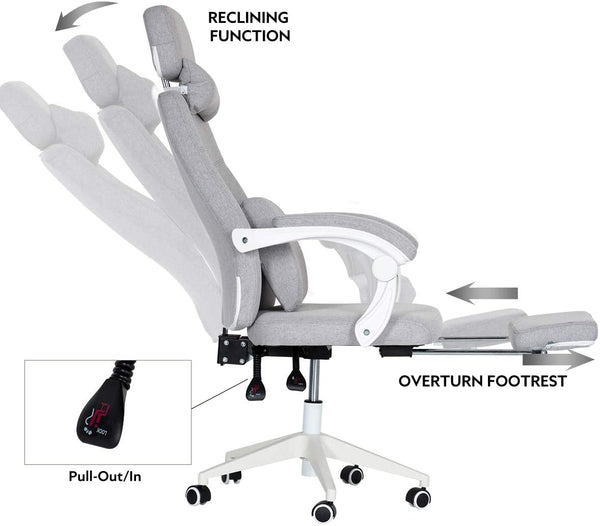 YOLENY Ergonomic Office Chair High Back Adjustable Desk Chair with Footrest, Headrest, Flip Up Armrests and Lumbar Support Computer Chair for Conference Room