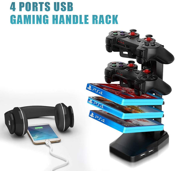 YOLENY 55inch Gaming Desk T Shaped Computer Desk Office Desk with Cup Holder & Headphone Hook,Professional Home Office Writing Desk with USB Gaming Handle Rack & Full Desk Mouse Pad