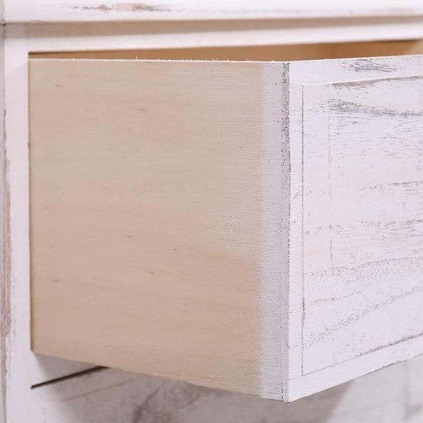 YOLENY 4 Drawer Dresser Solid Wood Dresser Chest Without Assembly Vertical Storage Organizer Unit for Bedroom, Living Room, Hallway, Matte White