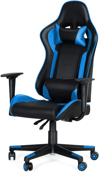 YOLENY Gaming Chair Office Computer Chair Ergonomic High Back PC Desk Chair Height Adjustment Swivel Rocker with Headrest, Lumbar Support and Pillow