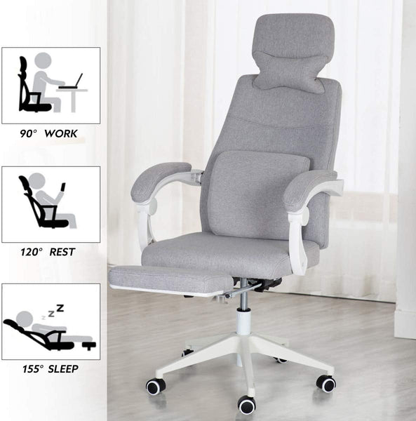 YOLENY Ergonomic Office Chair High Back Adjustable Desk Chair with Footrest, Headrest, Flip Up Armrests and Lumbar Support Computer Chair for Conference Room