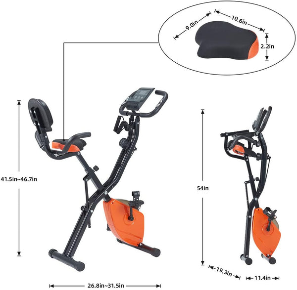 YOLENY Exercise Bike Indoor Cycling Bike Adjustable Stationary Bicycle with Comfortable Seat Cushion, LCD Monitor & Ipad Mount for Home, Gym, Cardio Fitness