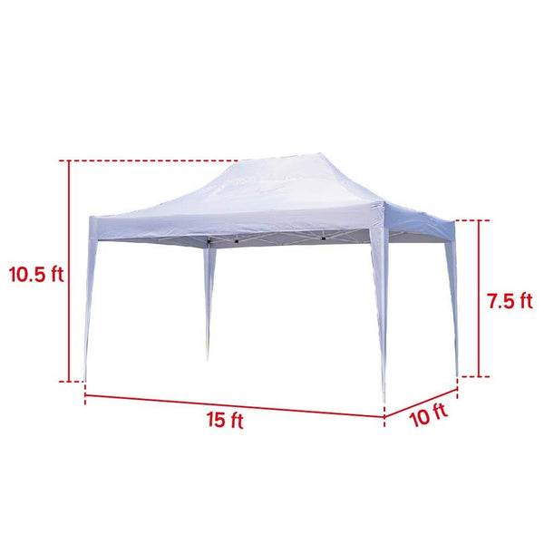 Erommy Outdoor 10x15 ft Pop up Canopy Party Tent Heavy Duty Gazebos for Events, White