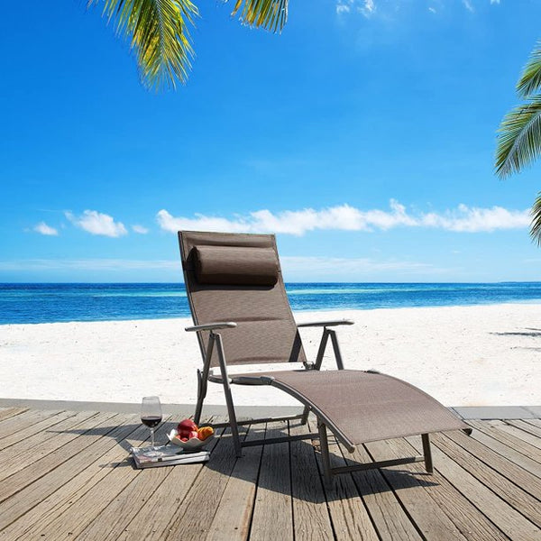Yoleny Outdoor Zero Gravity Chaise Lounge Patio Chairs Adjustable Reclining Chair