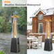 Yoleny Pyramid Patio Heater, 40,000 BTU Patio Propane Heater, Quartz Glass Tube Heater with Wheels for Outdoor, 87 Inch (Black)