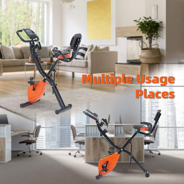 YOLENY Exercise Bike Indoor Cycling Bike Adjustable Stationary Bicycle with Comfortable Seat Cushion, LCD Monitor & Ipad Mount for Home, Gym, Cardio Fitness