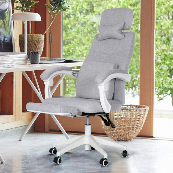 YOLENY Ergonomic Office Chair High Back Adjustable Desk Chair with Footrest, Headrest, Flip Up Armrests and Lumbar Support Computer Chair for Conference Room