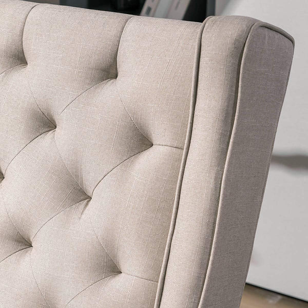 YOLENY Mid Century Rocking Chair with Two Sets of Legs Linen Fabric Glider Rocker Chair with Padded Seat Upholstered Single Sofa Accent Chair for Living Room, Bedroom