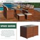 Yoleny 9 Pieces Patio Dining Set Outdoor Space Saving Wicker Rattan Chairs with Dust Cover