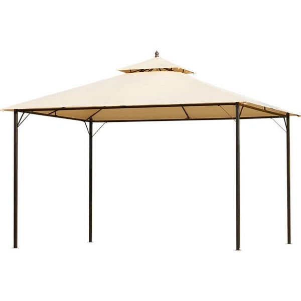 Erommy 10x12 FT Canopy Gazebo Outdoor Gazebo Steel Frame with Vented Soft Top for Backyard,Patio,Party,Event, Beige