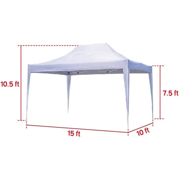 Yoleny Outdoor 10x15 Ft Pop up Canopy Party Tent for Patio, Garden, White