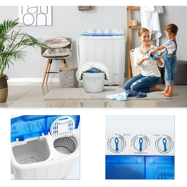 Yoleny Compact 16.5 lbs Mini Portable Washing Machine and Dryery, Washer and Dryer Combo Stackable, Portable Washer and Dryer Combo for Apartments, Dorms, Condos
