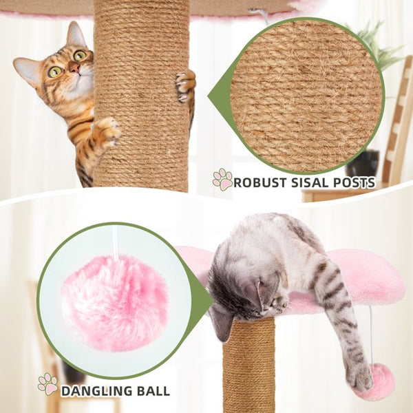 Mellcom 38" H Cat Tree,Cat Tower with Scratching Posts for Indoor Small Cats