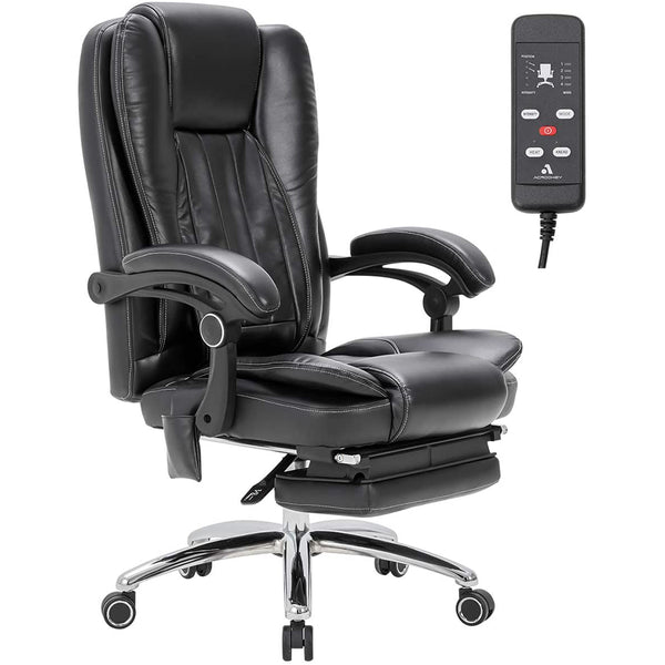 Mellcom Massage Office Chair Ergonomic Computer Chair,High Back Executive 3D Chair,Black